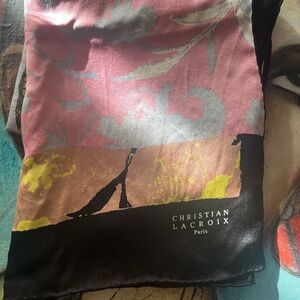Christian LaCroix Vintage Silk Scarf 32”